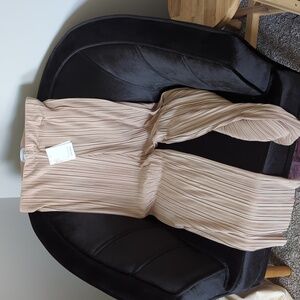 NEW with tags & Other Stories pleated silk beige pants